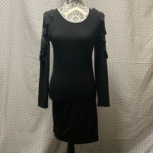 Moral Fiber Womens Black Evening Party Selena Gomez Style Dress Size Small